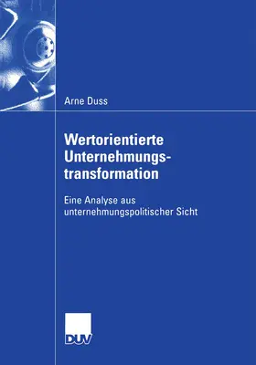 Duss |  Wertorientierte Unternehmungstransformation | Buch |  Sack Fachmedien