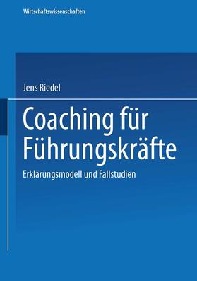 Riedel |  Coaching für Führungskräfte | Buch |  Sack Fachmedien