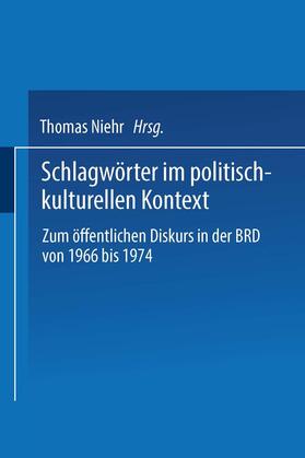 Niehr |  Niehr, T: Schlagwörter im politisch-kulturellen Kontext | Buch |  Sack Fachmedien