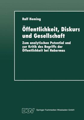  Öffentlichkeit, Diskurs und Gesellschaft | Buch |  Sack Fachmedien