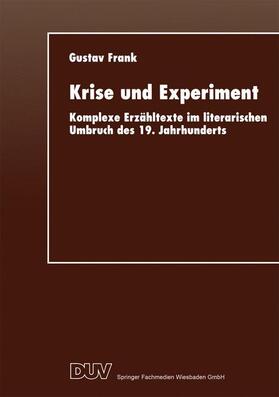  Krise und Experiment | Buch |  Sack Fachmedien