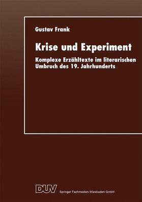 Krise und Experiment | Buch | 978-3-8244-4316-1 | sack.de