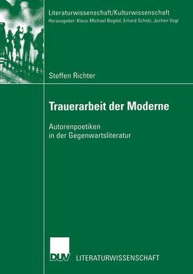 Richter |  Trauerarbeit der Moderne | Buch |  Sack Fachmedien