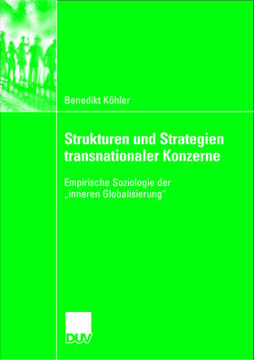 Köhler |  Strukturen und Strategien transnationaler Konzerne | Buch |  Sack Fachmedien
