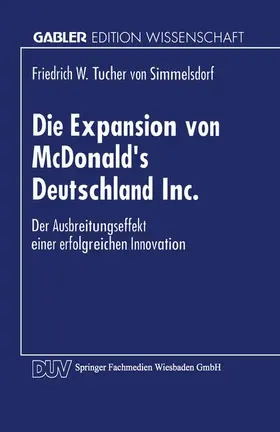  Die Expansion von McDonald¿s Deutschland Inc. | Buch |  Sack Fachmedien