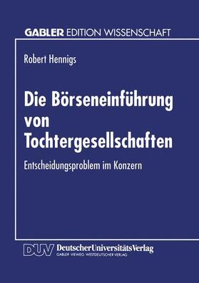  Die Börseneinführung von Tochtergesellschaften | Buch |  Sack Fachmedien