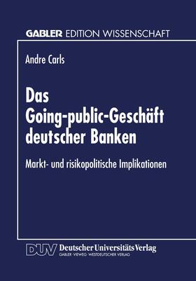  Das Going-public-Geschäft deutscher Banken | Buch |  Sack Fachmedien