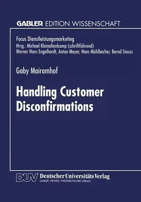  Handling Customer Disconfirmations | Buch |  Sack Fachmedien