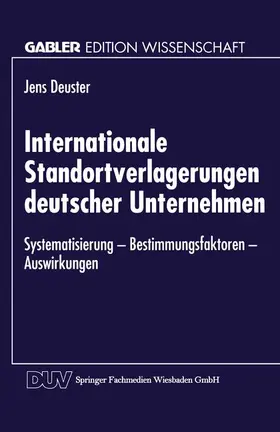  Internationale Standortverlagerungen deutscher Unternehmen | Buch |  Sack Fachmedien