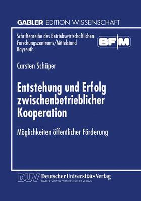  Entstehung und Erfolg zwischenbetrieblicher Kooperation | Buch |  Sack Fachmedien