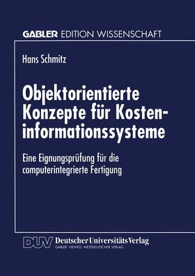  Objektorientierte Konzepte für Kosteninformationssysteme | Buch |  Sack Fachmedien