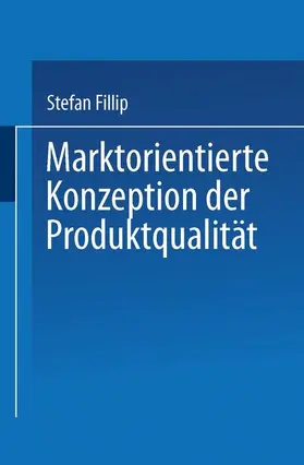  Marktorientierte Konzeption der Produktqualität | Buch |  Sack Fachmedien