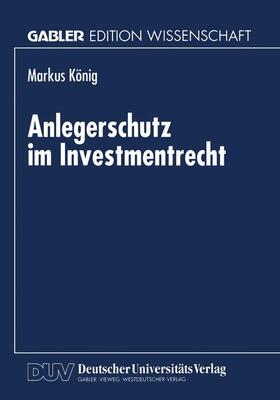  Anlegerschutz im Investmentrecht | Buch |  Sack Fachmedien