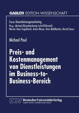  Preis- und Kostenmanagement von Dienstleistungen im Business-to-Business-Bereich | Buch |  Sack Fachmedien