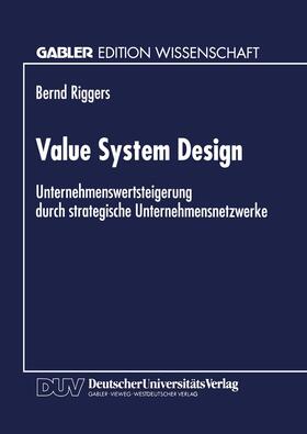  Value System Design | Buch |  Sack Fachmedien