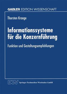  Informationssysteme für die Konzernführung | Buch |  Sack Fachmedien