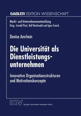  Die Universität als Dienstleistungsunternehmen | Buch |  Sack Fachmedien