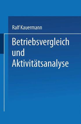  Betriebsvergleich und Aktivitätsanalyse | Buch |  Sack Fachmedien