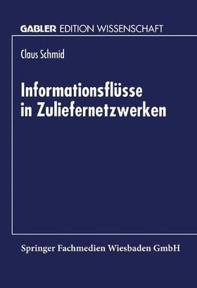  Informationsflüsse in Zuliefernetzwerken | Buch |  Sack Fachmedien