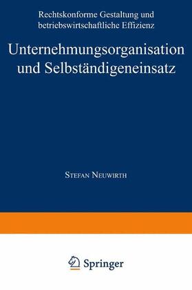  Unternehmungsorganisation und Selbständigeneinsatz | Buch |  Sack Fachmedien