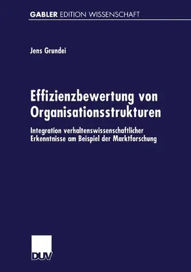  Effizienzbewertung von Organisationsstrukturen | Buch |  Sack Fachmedien