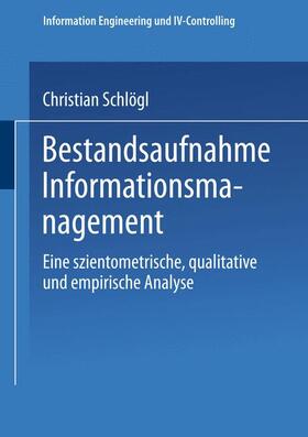 Schlögl |  Bestandsaufnahme Informationsmanagement | Buch |  Sack Fachmedien