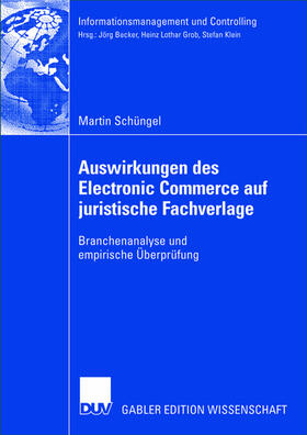 Schüngel |  Auswirkungen des Electronic Commerce auf juristische Fachverlage | Buch |  Sack Fachmedien