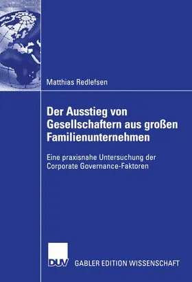 Redlefsen |  Der Ausstieg von Gesellschaftern aus großen Familienunternehmen | Buch |  Sack Fachmedien