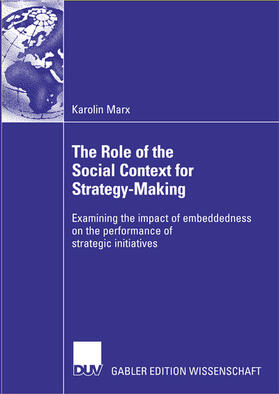 Marx |  The Role of the Social Context for Strategy-Making | Buch |  Sack Fachmedien