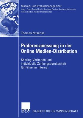 Nitschke |  Präferenzmessung in der Online Medien-Distribution | Buch |  Sack Fachmedien