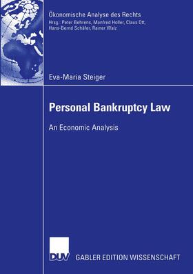 Steiger |  Personal Bankruptcy Law | Buch |  Sack Fachmedien