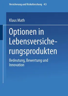 Math |  Optionen in Lebensversicherungsprodukten | Buch |  Sack Fachmedien