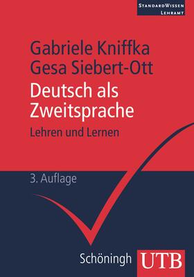 Kniffka / Siebert-Ott |  Deutsch als Zweitsprache | Buch |  Sack Fachmedien