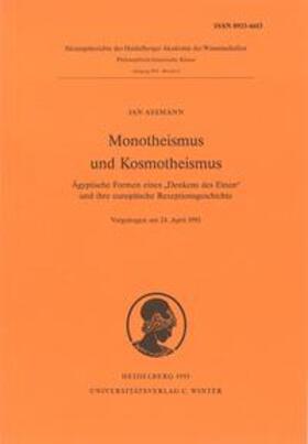 Assmann |  Monotheismus und Kosmotheismus | Buch |  Sack Fachmedien