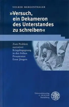 Mergenthaler |  Versuch, ein Dekameron des Unterstandes zu schreiben | Buch |  Sack Fachmedien