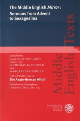 Duncan / Connolly |  The Middle English 'Mirror': Sermons from Advent to Sexagesi | Buch |  Sack Fachmedien