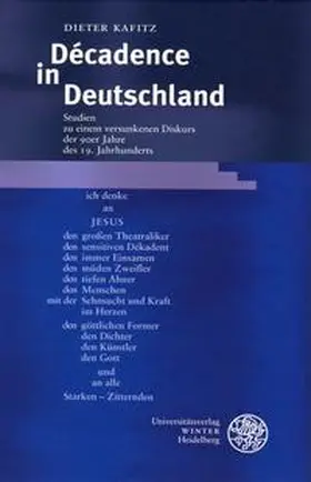 Kafitz |  Décadence in Deutschland | Buch |  Sack Fachmedien