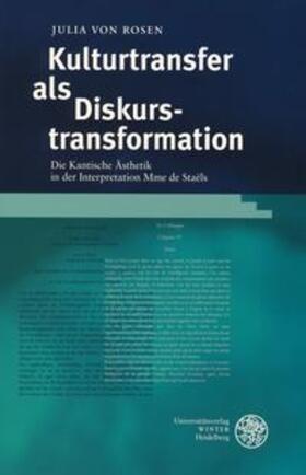 Rosen |  Kulturtransfer als Diskurstransformation | Buch |  Sack Fachmedien