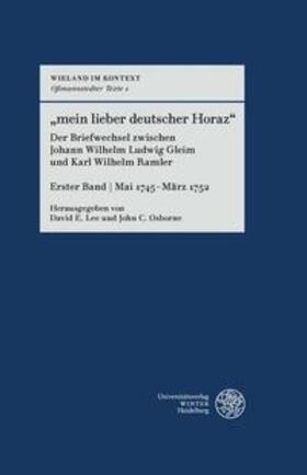 Lee / Osborne |  "mein lieber deutscher Horaz" | Buch |  Sack Fachmedien