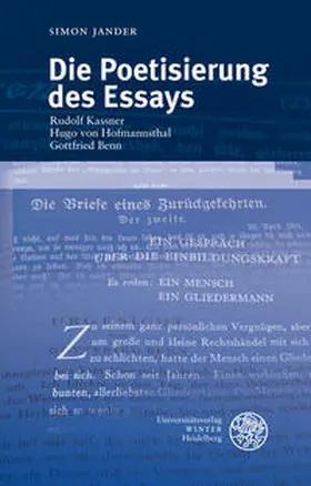 Jander |  Die Poetisierung des Essays | Buch |  Sack Fachmedien