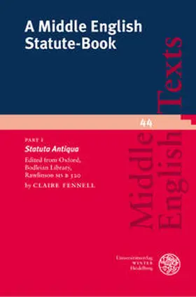 Fennell |  A Middle English Statute-Book Part I | Buch |  Sack Fachmedien