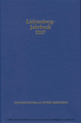  Lichtenberg-Jahrbuch 2007 | eBook | Sack Fachmedien