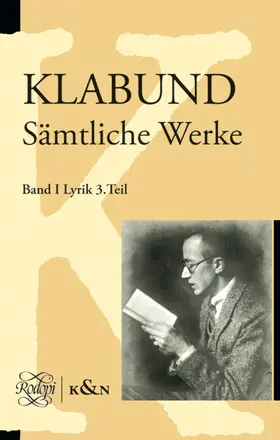 Sen |  Klabund Sämtliche Werke | Buch |  Sack Fachmedien