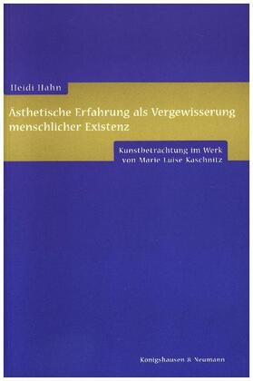 Hahn |  Ästhetische Erfahrung als Vergewisserung menschlicher Existenz | Buch |  Sack Fachmedien