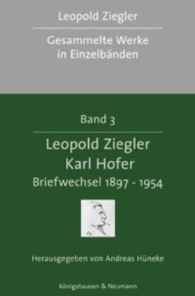 Hüneke |  Leopold Ziegler - Karl Hofer. Briefwechsel 1897-1954 | Buch |  Sack Fachmedien