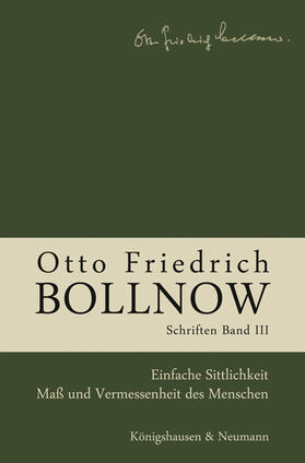 Boelhauve / Kühne-Bertram / Lessing |  Otto Friedrich Bollnow: Schriften | Buch |  Sack Fachmedien