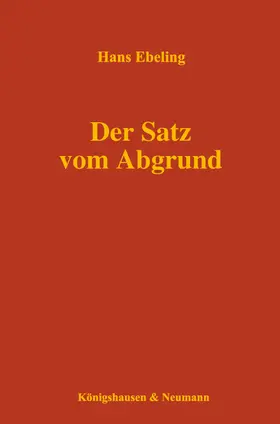 Ebeling |  Der Satz vom Abgrund | Buch |  Sack Fachmedien