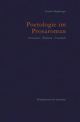 Bamberger |  Poetologie im Prosaroman | Buch |  Sack Fachmedien