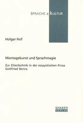 Hof |  Montagekunst und Sprachmagie | Buch |  Sack Fachmedien