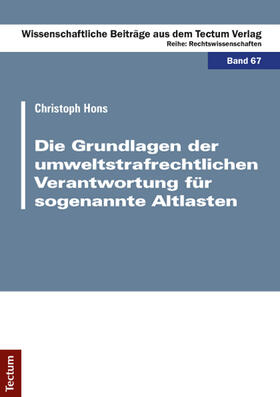 Hons |  Hons, C: Grundlagen der umweltstrafrechtlichen Verantwortung | Buch |  Sack Fachmedien